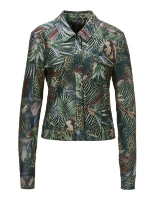 Bedruckte Jeansjacke