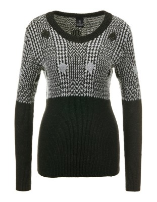 Schlanker Strick-Pullover mit Jacquard-Muster