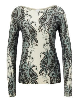 Paisley-Pullover aus edlem Wolle-Kaschmir-Mix