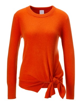 Kaschmirpullover mit Zierknoten