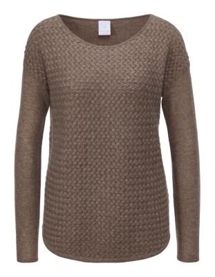 Oversize-Pullover mit Flechtmuster