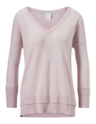 Kaschmir-Pullover mit Ärmeln in 3/4-Länge