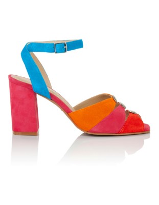 coral coloured sandals